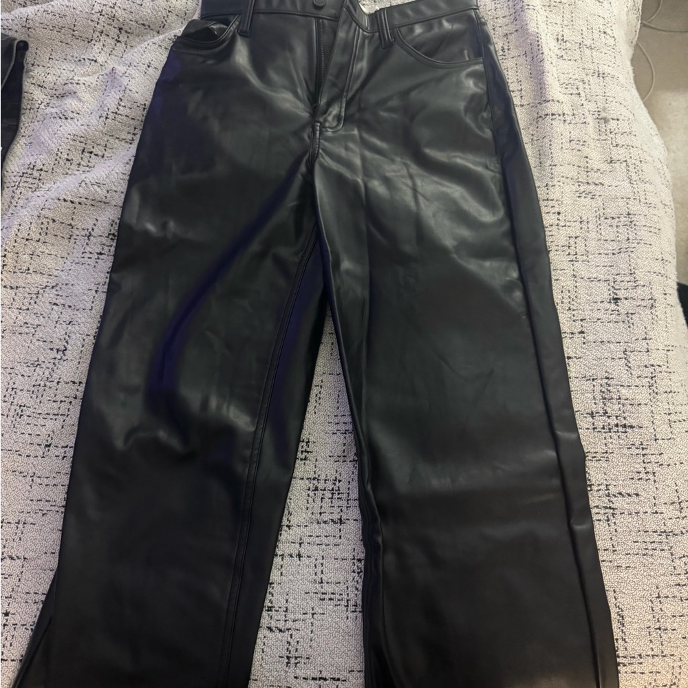 Abercrombie & Fitch Black Leather Pants